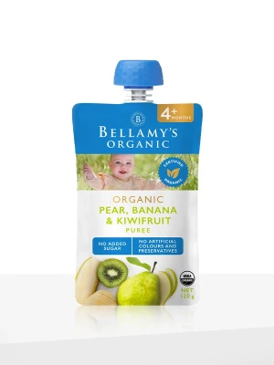 Pear, Banana & Kiwifruit Puree (120g)